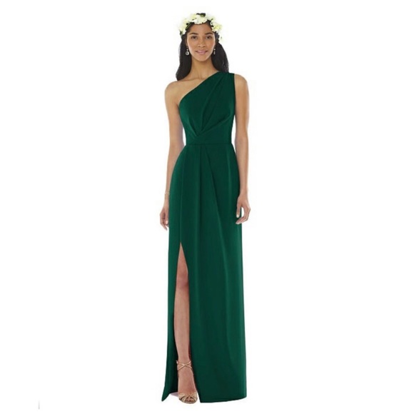 Social Bridesmaids Dresses & Skirts - Social Bridesmaid One Shoulder Draped Bodice Gown
